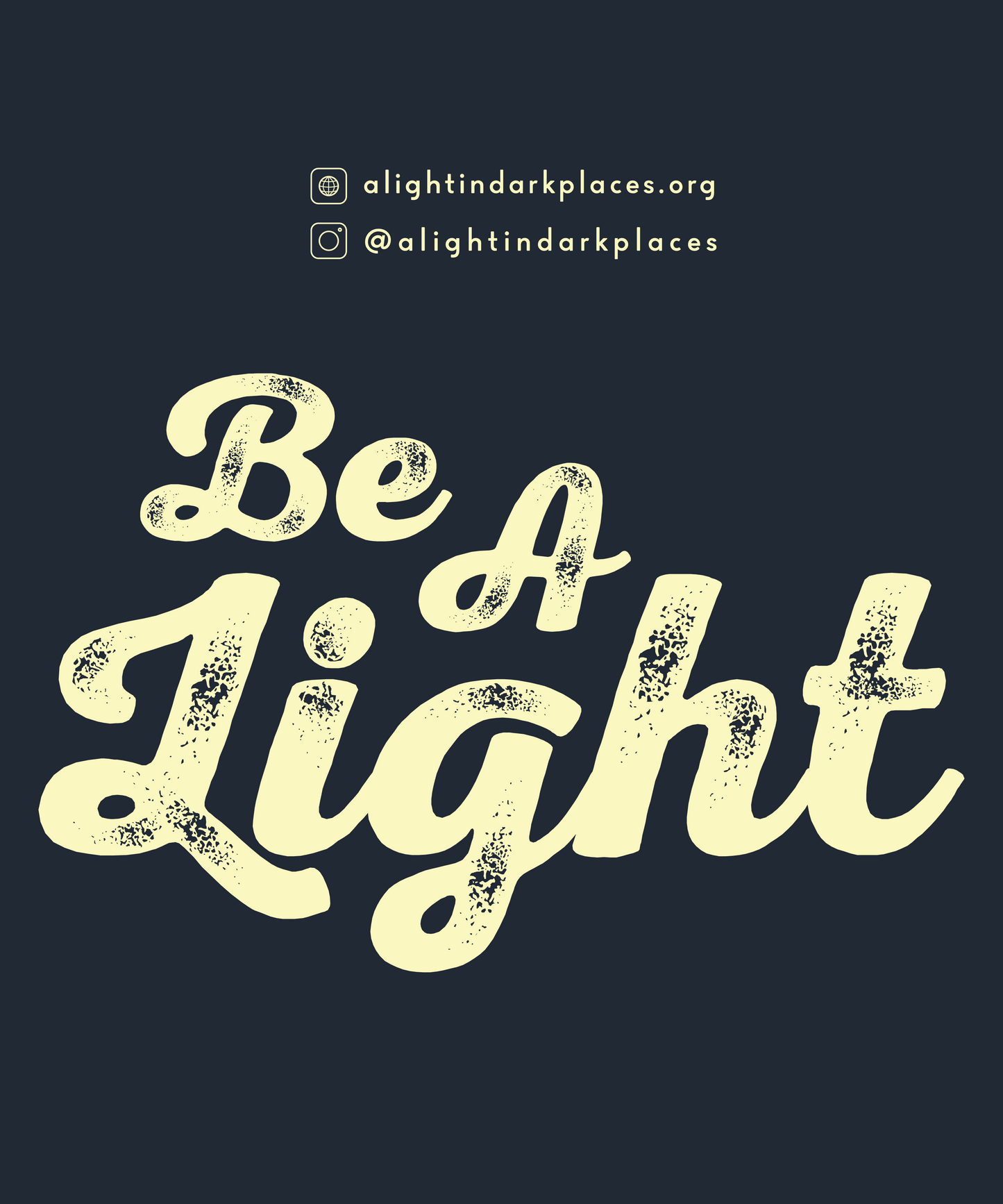 Hope & Light Tee - Yellow on Navy