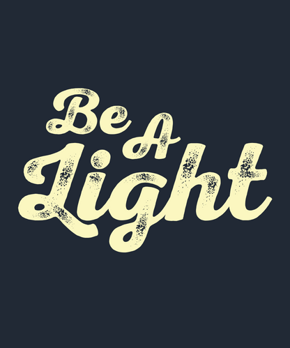 "Be A Light" Tee - Yellow on Navy